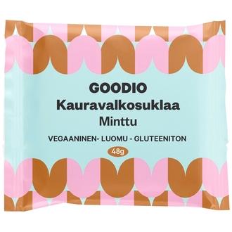 Goodio Kauravalkosuklaa Minttu luomu 48g kalorit ja ravintosisältö - 567 kcal