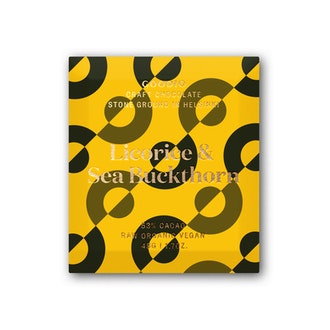 Goodio raakasuklaa 53% 48g liquorice luomu kalorit ja ravintosisältö