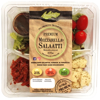 Helmi Deli Premium Mozzarellasalaatti 275g kalorit ja ravintosisältö - 110 kcal