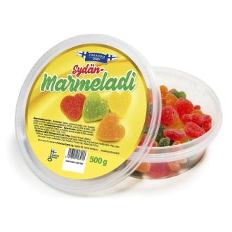 Finlandia Candy Sydänmarmeladi 500g kalorit ja ravintosisältö - 360 kcal