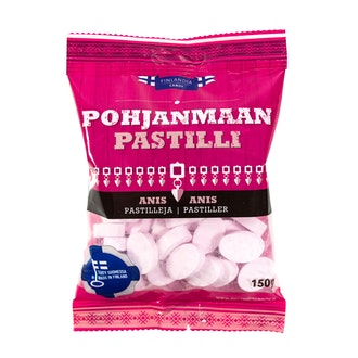 Pohjanmaan pastilli anis 150g kalorit ja ravintosisältö