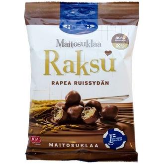Fc Raksu Maitosuklaa 150G Utz Maitosuklaalla Kuorrutettuja Ruispuffeja kalorit ja ravintosisältö