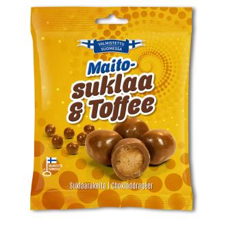 Finlandia Candy Maitosuklaa&toffee 85g maitosuklaakuorrutteisia toffeenmakuisia makeisia kalorit ja ravintosisältö - 471 kcal