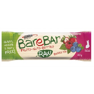 Leader Barebar 40g Marjamix välipalapatukka kalorit ja ravintosisältö