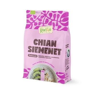 Rawsom 300g Luomu Chia siemenet kalorit ja ravintosisältö