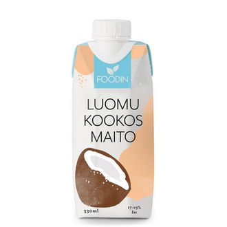Foodin kookosmaito luomu 330ml kalorit ja ravintosisältö - 174 kcal