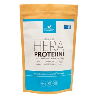 Foodin Heraproteiini 650g Maustamaton kalorit ja ravintosisältö