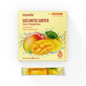 Mysoda Wellness Water mango-yuzu juomajauhe 12x4g kalorit ja ravintosisältö - 1 kcal