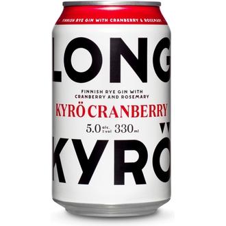 Kyrö Cranberry 5,0 til-% 0,33 l long drink tölkki kalorit ja ravintosisältö