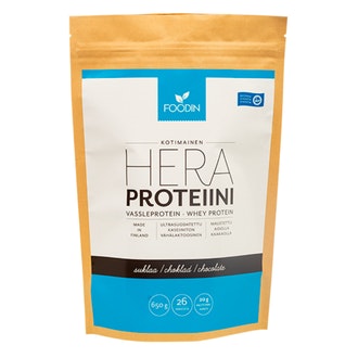 Foodin Heraproteiini 650g suklaa kalorit ja ravintosisältö - 381 kcal