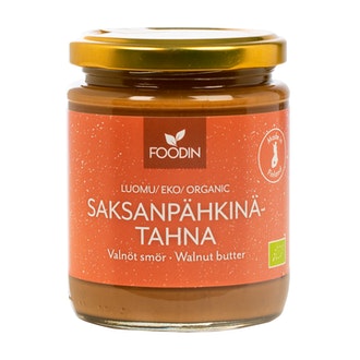 Foodin Luomu saksanpähkinätahna 250g kalorit ja ravintosisältö - 680 kcal