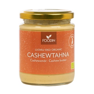 Foodin Luomu cashewtahna 250g kalorit ja ravintosisältö