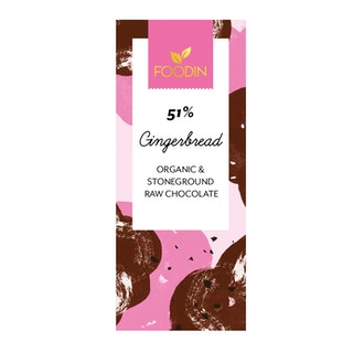 Foodin Gingerbread 51% raakasuklaa 40g luomu kalorit ja ravintosisältö - 470 kcal