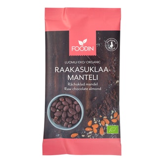 Foodin suklaamanteli 60g luomu kalorit ja ravintosisältö