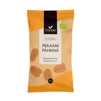 Foodin pekaanipähkinä 120g luomu kalorit ja ravintosisältö - 710 kcal
