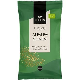 Foodin Luomu Alfalfa-Siemen 200G kalorit ja ravintosisältö - 29 kcal