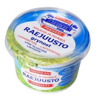 Maatilan Parhaat 200g raejuusto laktoositon kalorit ja ravintosisältö - 105 kcal