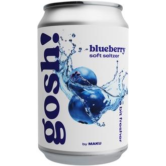 Gosh! Blueberry Soft Seltzer 0,33l tlk maustettu vesi kalorit ja ravintosisältö