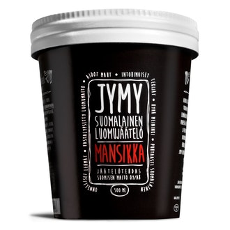 Jymy Luomujäätelö 500ml Mansikka kalorit ja ravintosisältö