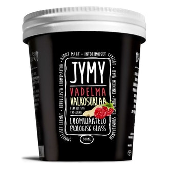 Jymy luomujäätelö 500ml vadelma-valkosuklaa kalorit ja ravintosisältö