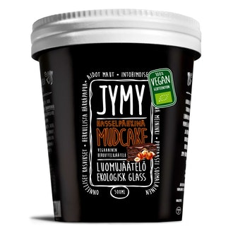 Jymy luomujäätelö 500ml hasselpähkinä-mudcake vegaaninen kalorit ja ravintosisältö - 267 kcal