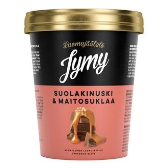 Jymy luomujäätelö Suolakinuski & Maitosuklaa 500 ml kalorit ja ravintosisältö