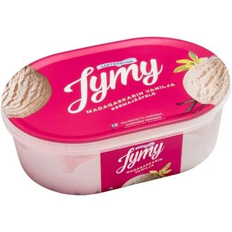 Jymy Madagaskarin Vanilja laktoositon kermajäätelö 900ml kalorit ja ravintosisältö