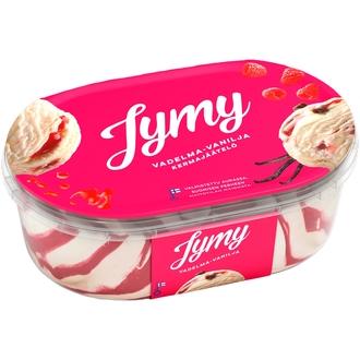 Jymy Vadelma-Vanilja kermajäätelö 900ml kalorit ja ravintosisältö