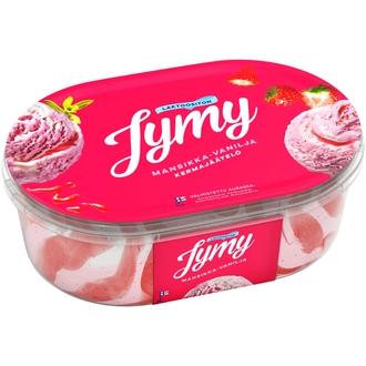 Jymy Mansikka-Vanilja laktoositon kermajäätelö 900ml kalorit ja ravintosisältö