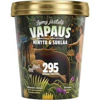 Jymy Vapaus Jäätelö Minttu & Suklaa laktoositon 500ml kalorit ja ravintosisältö