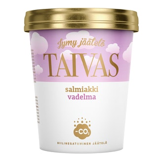 Taivas Salmiakki-Vadelmakermajäätelö 500 ml kalorit ja ravintosisältö