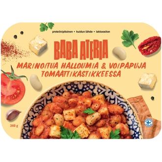 Baba Ateria - Marinoitua Halloumia & voipapuja tomaattikastikkeessa 340 g kalorit ja ravintosisältö