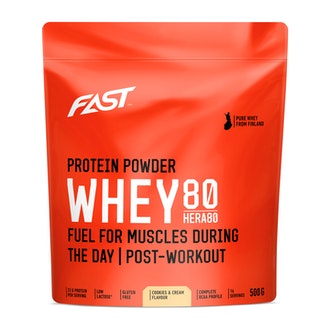 Fast hera80  500g cookies-cream kalorit ja ravintosisältö