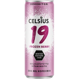 Celsius Frozen Berry Winter Edition 2019 0,355l kalorit ja ravintosisältö