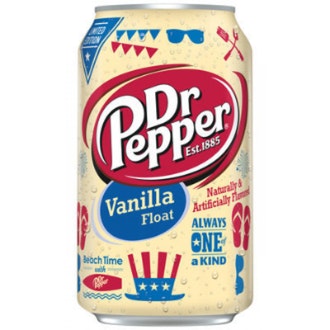 Dr Pepper Vanilla Float 355ml kalorit ja ravintosisältö - 45 kcal