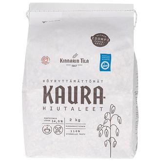Kinnarin Tila höyryttämättömät kaurahiutaleet 2 kg kalorit ja ravintosisältö - 374 kcal
