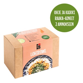 KomeroFood Lohibowl 390g kalorit ja ravintosisältö