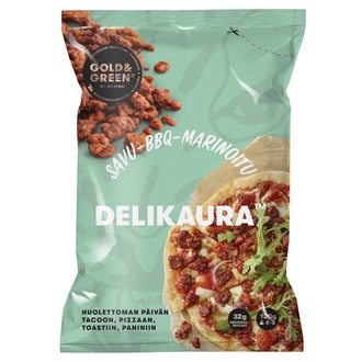 Gold&Green savu-BBQ-marinoitu Delikaura 120g kalorit ja ravintosisältö