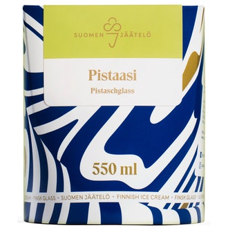 Suomen jäätelö pistaasijäätelö 550 ml kalorit ja ravintosisältö