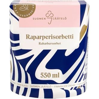 Suomen Jäätelö Raparperisorbetti550ml kalorit ja ravintosisältö - 130 kcal