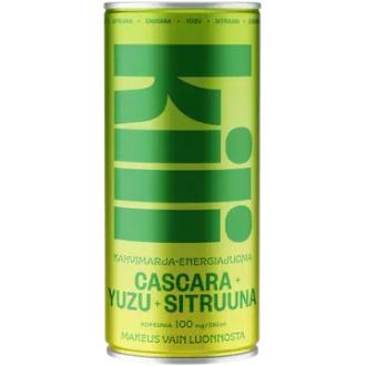 Kili Kahvimarja-energiajuoma Cascara + Yuzu + Sitruuna 0,33 l kalorit ja ravintosisältö - 12 kcal