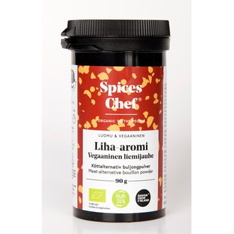Spices Chef Liha-aromi vegaaninen liemijauhe 90g luomu, BPA-vapaassa biomuovi maustepurkissa. kalorit ja ravintosisältö - 215 kcal