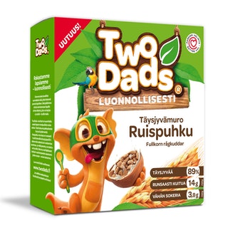 TwoDads täysjyvä ruispuhku 325g kalorit ja ravintosisältö