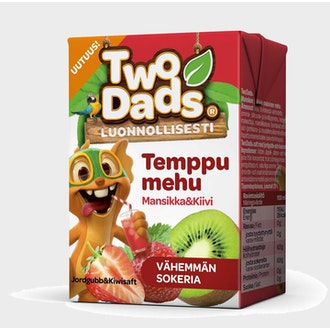 TwoDads Temppumehu mansikka-kiivi 2dl kalorit ja ravintosisältö