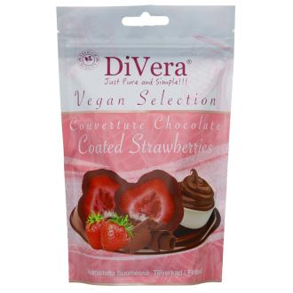 DiVera Suklaamansikat 60g vegaaninen kalorit ja ravintosisältö - 528 kcal