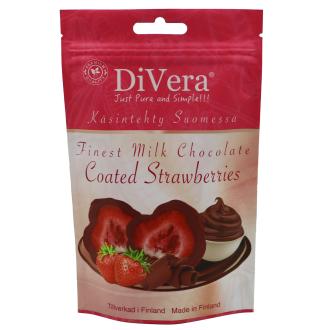 DiVera Maitosuklaamansikka 60g kalorit ja ravintosisältö - 562 kcal