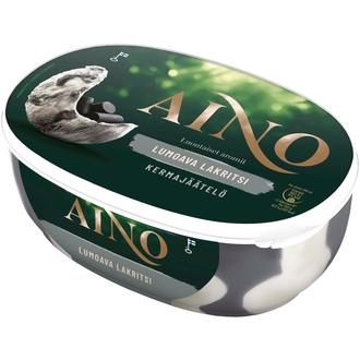Aino Lumoava Lakritsi kermajäätelö kotipakkaus 504g/900ml kalorit ja ravintosisältö