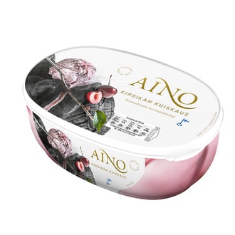 Aino 525g/0.9L Kirsikan Kuiskaus kermajäätelö kalorit ja ravintosisältö