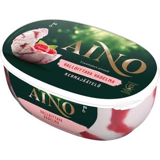 Aino Valloittava Vadelma kermajäätelö kotipakkaus 506g/900ml kalorit ja ravintosisältö