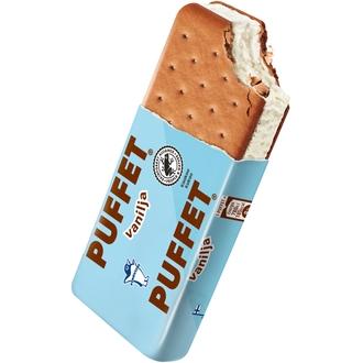 Puffet Vanilja välipalajäätelö 62g/1,1dl kalorit ja ravintosisältö